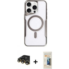 Pileli Store Pilelistore™ iPhone 14 Pro Max Kılıf Yadigar Klasik Özel Seri - Siyah 6d Mat Seramik Hayalet Nano Ekran Koruyucu + Raze Metal Kamera Lens - Gd