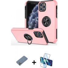 Pileli Store Pilelistore™ iPhone 11 Pro Max Kılıf Odak Form Prime - Siyah 3D Antistatik Cam Ekran Koruyucu + Shine Kamera Lens Koruma Cam - Gs