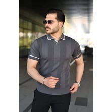 Alyn Wear Erkek Dokulu Desen Yakalı Kısa Kollu Tişört