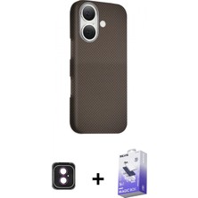İlk El Grup Pilelistore™ iPhone 16 Kılıf Kozmos Klasik Prime - Siyah Bilvis 5in1 5d Magic Hayalet Cam Ekran Koruyucu + Pvd Metal Kamera Lens - Pe