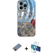 Pileli Store Pilelistore™ iPhone 13 Pro Kılıf Nova Doku Prime - Siyah 3D Antistatik Seramik Nano Ekran Koruyucu + Metal Kamera Lens Koruma Cam - Kı