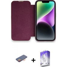 Pileli Store Pilelistore™ iPhone 13 Pro Max Kılıf Siluet Minimal Serisi - Siyah Bilvis 5in1 3D Magic Cam Ekran Koruyucu + Renkli Kamera Lens Koruma Cam - Tu