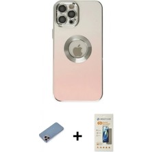 Pileli Store Pilelistore™ iPhone 12 Pro Max Kılıf Kutup Yansıma Özel Seri - Siyah 6d Mat Seramik Hayalet Nano Ekran Koruyucu + Shine Kamera Lens Koruma Cam - Pe