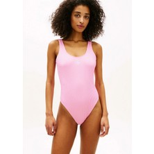 Tommy Hilfiger Pembe Kadın Mayo Scoop Back One Pıece