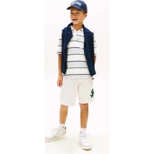Tommy Hilfiger Ekru Erkek Çocuk Nakışlı Şort KB0KB10424YBH