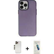 Pileli Store Pilelistore™ iPhone 13 Pro Max Kılıf Ahenk Çizgi Prime - Şeffaf Pasifik Cam Ekran Koruyucu + Shine Kamera Lens - Gd