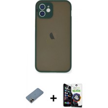 Pileli Store Pilelistore™ iPhone 12 Mini Kılıf Ahenk Çizgi Serisi - Şeffaf Temperli Cam Ekran Koruyucu + Shine Kamera Lens Koruma Cam - Gd