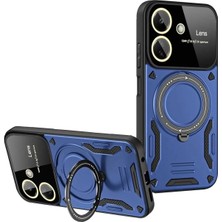 Durukar®   Redmi 13C Kılıf Joy Lens Standlı Kapak - Lacivert