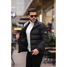 Rowsmen Su Rüzgar Soğuk Geçirmez Peluş Yaka  Kürklü Dik Yaka Erkek Şişme Mont Lf