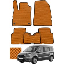 Evanotion Ford Tourneo Connect 2022 ve Sonrası Premium Eva Paspas Seti Tam Set Paspas Takımı - Turuncu