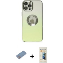 Pileli Store Pilelistore™ iPhone 12 Pro Max Kılıf Kutup Yansıma Özel Seri - Siyah 6d Mat Seramik Hayalet Nano Ekran Koruyucu + Shine Kamera Lens Koruma Cam - Pe