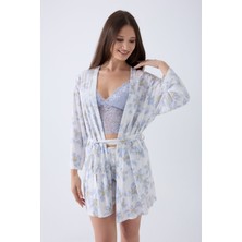 Arnetta 3625 Kadın 3'lü Sabahlıklı Pijama Takım