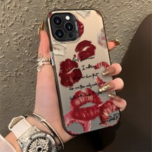 HONTINGA iPhone 14 Pro Max ile Uyumlu Kılıfı Silikon Kenar Sert Arka Düşüme Önleyici Basitlik Anti Düşme Kamera Korumali Öpücük Desen Telefon Kılıfı Kadın ve Erkek Için Uygundur K1-0079
