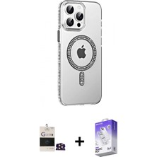 Pileli Store Pilelistore™ iPhone 14 Pro Max Kılıf Yörünge Koleksiyonu - Siyah Bilvis 5in1 3D Magic Cam Ekran Koruyucu + Bilvis Titan Kamera Lens - Gd