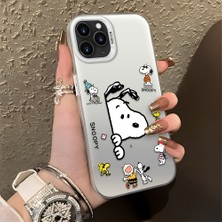 HONTINGA iPhone 11 Pro ile Uyumlu Kılıfı Silikon Kenar Sert Arka Düşüme Önleyici Basitlik Anti Düşme Kamera Korumali Snoopy Desen Telefon Kılıfı Kadın ve Erkek Için Uygundur K1-0080