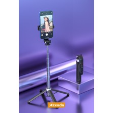 Jopus Bluetoothlu ve Şarjlı Kumandalı - Selfie Çubuğu Tripod Özellikli Siyah PD-P06