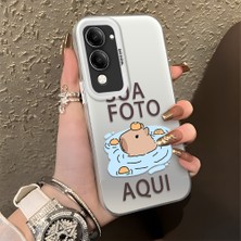 HONTINGA Vivo Y04 ile Uyumlu Kılıfı Silikon Kenar Sert Arka Düşüme Önleyici Basitlik Anti Düşme Kamera Korumali Sevimli Desen Telefon Kılıfı Kadın ve Erkek Için Uygundur K1-0078