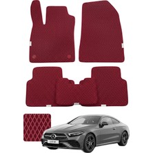 Evanotion Mercedes Cle Coupe 2023 ve Sonrası C236 Premium Eva Paspas Seti Tam Set Paspas Takımı - Bordo
