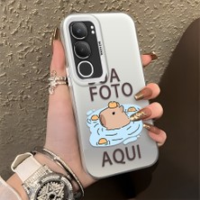 HONTINGA Vivo Y19S ile Uyumlu Kılıfı Silikon Kenar Sert Arka Düşüme Önleyici Basitlik Anti Düşme Kamera Korumali Sevimli Desen Telefon Kılıfı Kadın ve Erkek Için Uygundur K1-0078