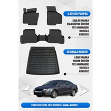 Sahler Volkswagen Passat B6 2005-2010 Uyumlu 4.5d Premium Havuzlu Oto Paspas ve Liner Bagaj Havuzu