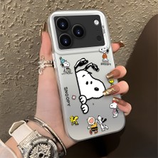 HONTINGA iPhone 17 Pro ile Uyumlu Kılıfı Silikon Kenar Sert Arka Düşüme Önleyici Basitlik Anti Düşme Kamera Korumali Snoopy Desen Telefon Kılıfı Kadın ve Erkek Için Uygundur K1-0080