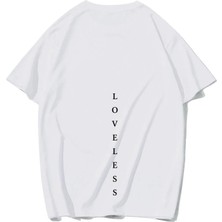 Brz Collection Unisex Oversize Loveless T-Shirt (Beyaz)