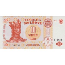 Banknoting Moldova 10 Ley 2013 Çil.
