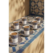 Acar Josefina 6 Kişilik Porselen Kahve Fincan Takımı - 90 ml