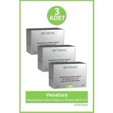 Venatura Magnezyum Sitrat Malat ve Vitamin B6 P-5-P 30 Saşe 3 Adet