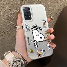 HONTINGA Xiaomi Redmi Note 12 Pro 4g ile Uyumlu Kılıfı Silikon Kenar Sert Arka Düşüme Önleyici Basitlik Anti Düşme Kamera Korumali Snoopy Desen Telefon Kılıfı Kadın ve Erkek Için Uygundur K1-0080