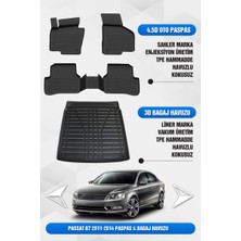 Sahler Volkswagen Passat B7 2011-2014 Uyumlu 4.5d Premium Havuzlu Oto Paspas ve Liner Bagaj Havuzu