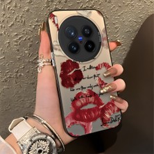 HONTINGA Vivo X300 Pro ile Uyumlu Kılıfı Silikon Kenar Sert Arka Düşüme Önleyici Basitlik Anti Düşme Kamera Korumali Öpücük Desen Telefon Kılıfı Kadın ve Erkek Için Uygundur K1-0079