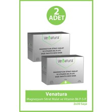 Venatura Magnezyum Sitrat Malat ve Vitamin B6 P-5-P 30 Saşe 2 Adet