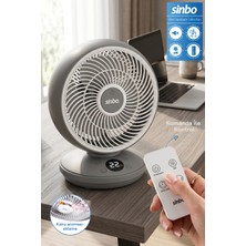 Sinbo SF-7702 Uzaktan Kumandalı Sessiz Mini Vantilatör Aroma Terapi Koku Yuvalı Otomatik Salınımlı Masaüstü Fan