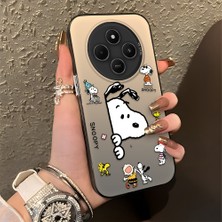HONTINGA Xiaomi Redmi 14C 4g ile Uyumlu Kılıfı Silikon Kenar Sert Arka Düşüme Önleyici Basitlik Anti Düşme Kamera Korumali Snoopy Desen Telefon Kılıfı Kadın ve Erkek Için Uygundur K1-0080