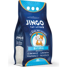 Jingo Naturel Ince Taneli Topaklanan Kedi Kumu 10 Litre