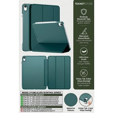 TekNetStore iPad Air 11" M4 M3 M2 Uyumlu Kılıf Ultra Ince Standlı Akıllı Uyku Modlu Zarif Koruyucu Kapak