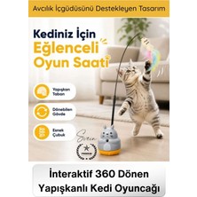 Svein #kedioyuncağı Interaktif 360 Dönen Yapışkanlı Kedi Oyuncağı Peluş Balıklı Yaylı Olta Eğitici Hareketli Kedi Aktivite Oyuncağı Avcılık Egzersiz Aparatı Yapışkan Tabanlı Dayanıklı Pet Oyuncağı