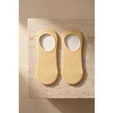Bony Socks Kadın Basic Renkli Görünmez Babet Çorap Sarı