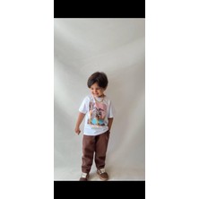 Cg Kids Palmiye Kabartma Detaylı Basic Tshirt&pantolon Alt Üst Takım Süper Kalite