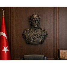 Yaratıcı Sanatlar Atölyesi Atatürk Duvar Büstü Duvar Heykeli Dekoratif Asma Duvar Heykelleri 25 cm