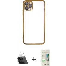 Pileli Store Pilelistore™ iPhone 11 Pro Max Kılıf Vadi Minimal - Siyah 20D Premium Cam Ekran Koruyucu + Kamera Lens Koruma Cam - Sf
