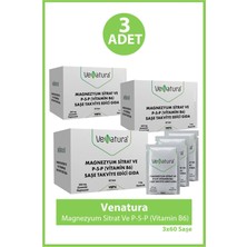 Venatura Magnezyum Sitrat ve P-5-P (Vitamin B6) 60 Saşe 3 Adet