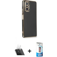 Pileli Store Pilelistore™ Redmi Note 10 Pro Kılıf Yankı Serisi - Siyah 5d Eko Cam Ekran Koruyucu + Kamera Lens Koruma Cam - Sf