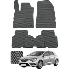 Evanotion Renault Megane 4 Hb 2016 ve Sonrası Premium Eva Paspas Seti Tam Set Paspas Takımı - Füme