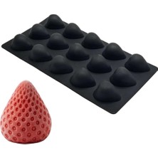 Efe Pastacılık Silikon Mini Meyveli Dondurma Kalıbı Çilek Şekilli