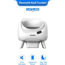 Zampa Catlınk Üstü Açık Otomatik Kedi Tuvaleti, Beyaz-Scooper Open-X