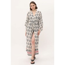 Yoga Zero Zada - Kimono Long - Cream Paisley