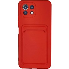 Durukar®   Mi 11 Lite Kılıf Kelvin Kartvizitli Silikon - Kırmızı
