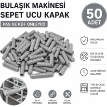 Öz Beyaz Eşya Grundig-Altus Bulaşık Makinesi Sepet Ucu Kapak Pas ve Küf Önleyici Gri Renk  (50 Adet)